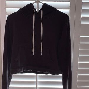 Forever 21 black/ grey cropped hoodie